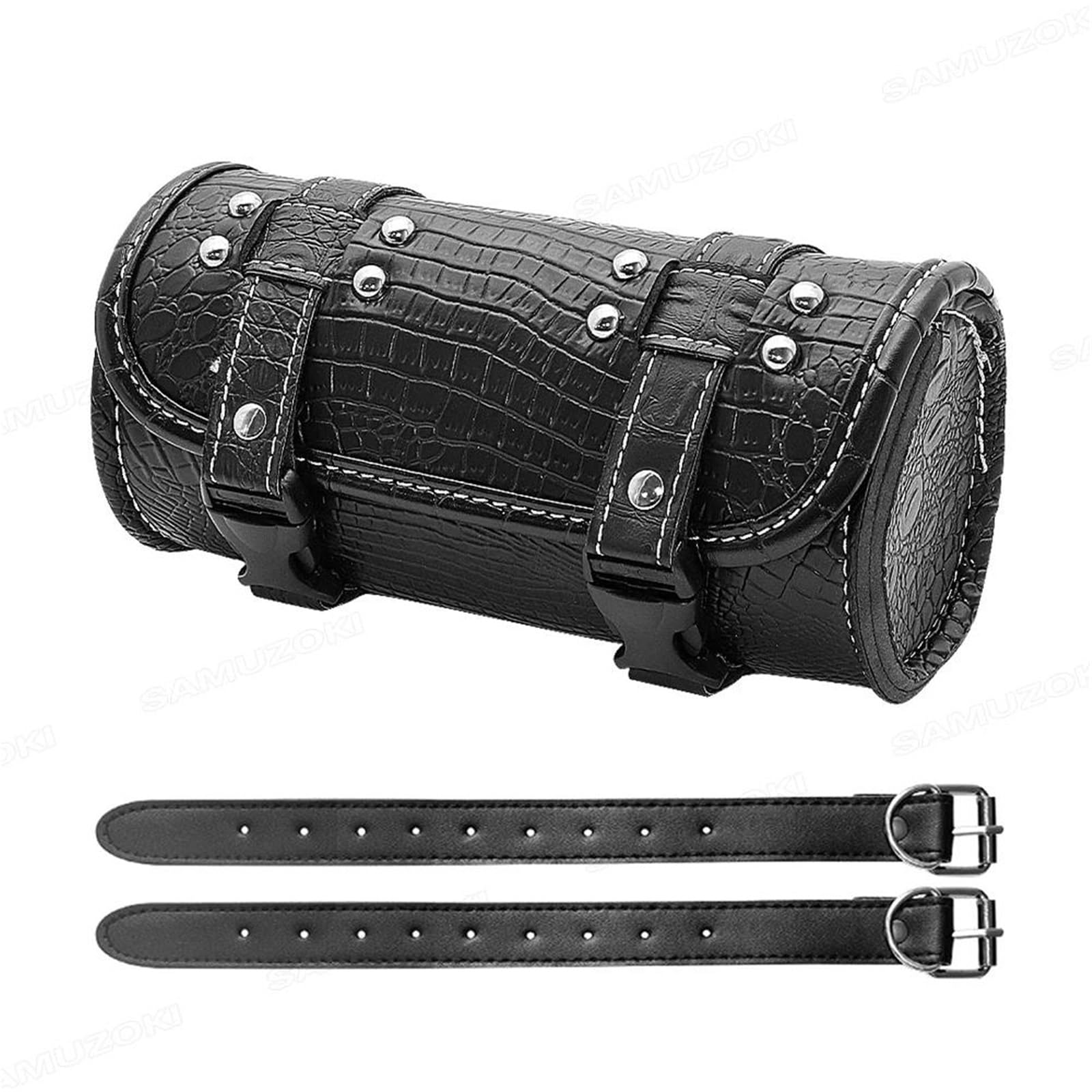 Motorrad Tasche Für Sportster Chopper Für Bobber Für Cruiser Für Dyna Für Softail Leder Satteltasche Gabel Werkzeugtasche Motorradgepäck(Style 4) von ZHANGZHENGYAO