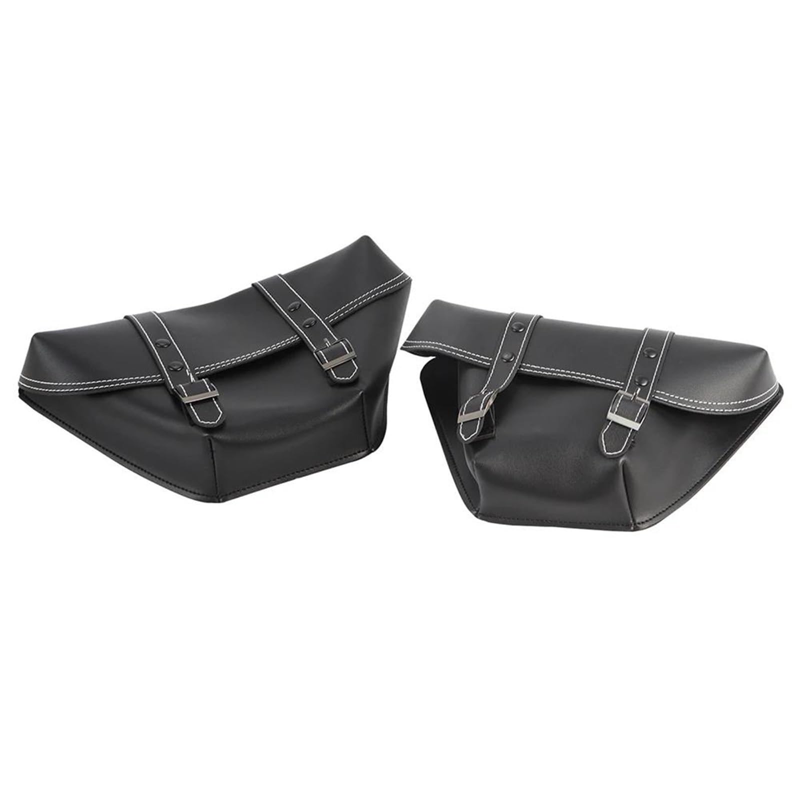 Motorrad Tasche Für Universal Für Cafe Für Racer Für Japstyle Motorrad Seite Sattel Tasche PU Leder Werkzeug Sattel Tasche Motorradgepäck(Schwarz) von ZHANGZHENGYAO