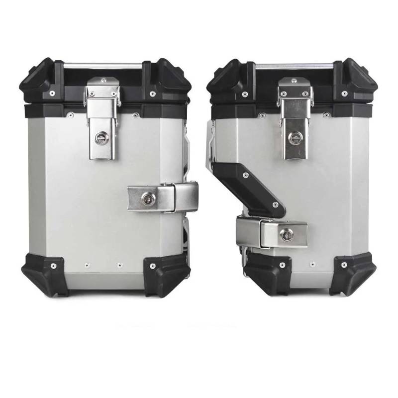 Motorrad Tasche Für VOGE Valico 525DSX 525 DSX 2024 Motorrad Stamm Top Box Gepäck Lagerung Hinten Zubehör Motorradgepäck(38L Side Box Silver) von ZHANGZHENGYAO