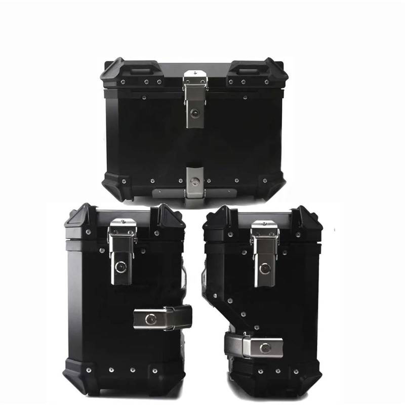 Motorrad Tasche Für VOGE Valico 525DSX 525 DSX 2024 Motorrad Stamm Top Box Gepäck Lagerung Hinten Zubehör Motorradgepäck(Top Side Box Black) von ZHANGZHENGYAO