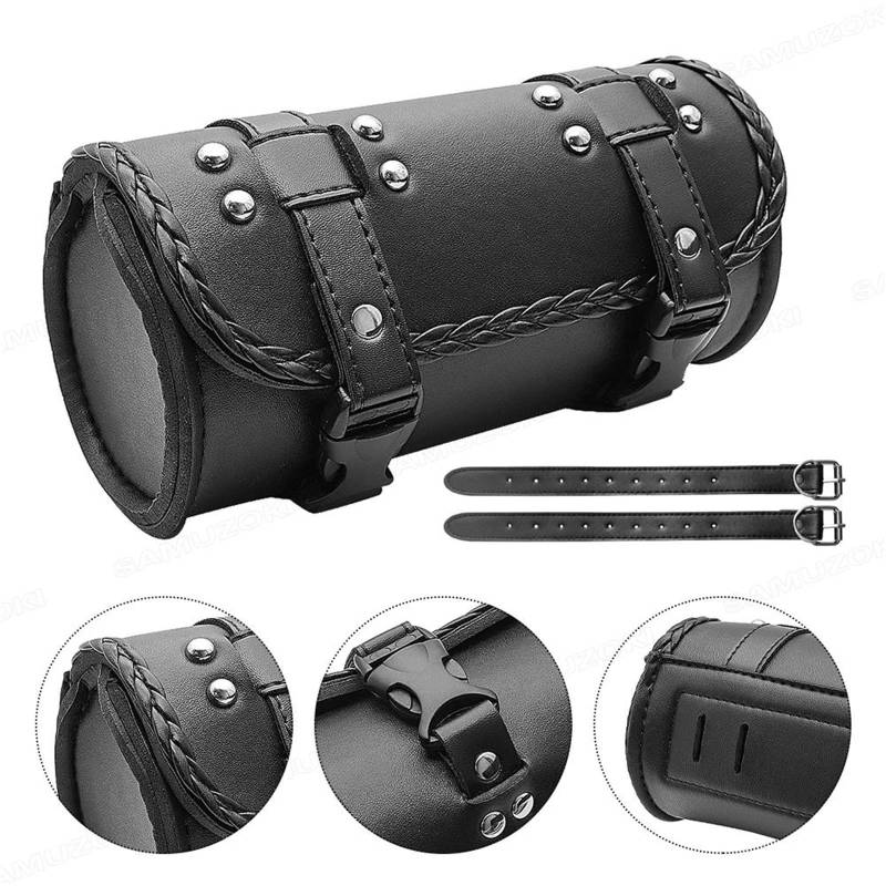 Motorrad Tasche Universal Motorrad Werkzeugtasche Gabel Lenker Satteltasche Roll Barrel Racing Tail Barrel Lagerung Motorradgepäck(Style 2) von ZHANGZHENGYAO