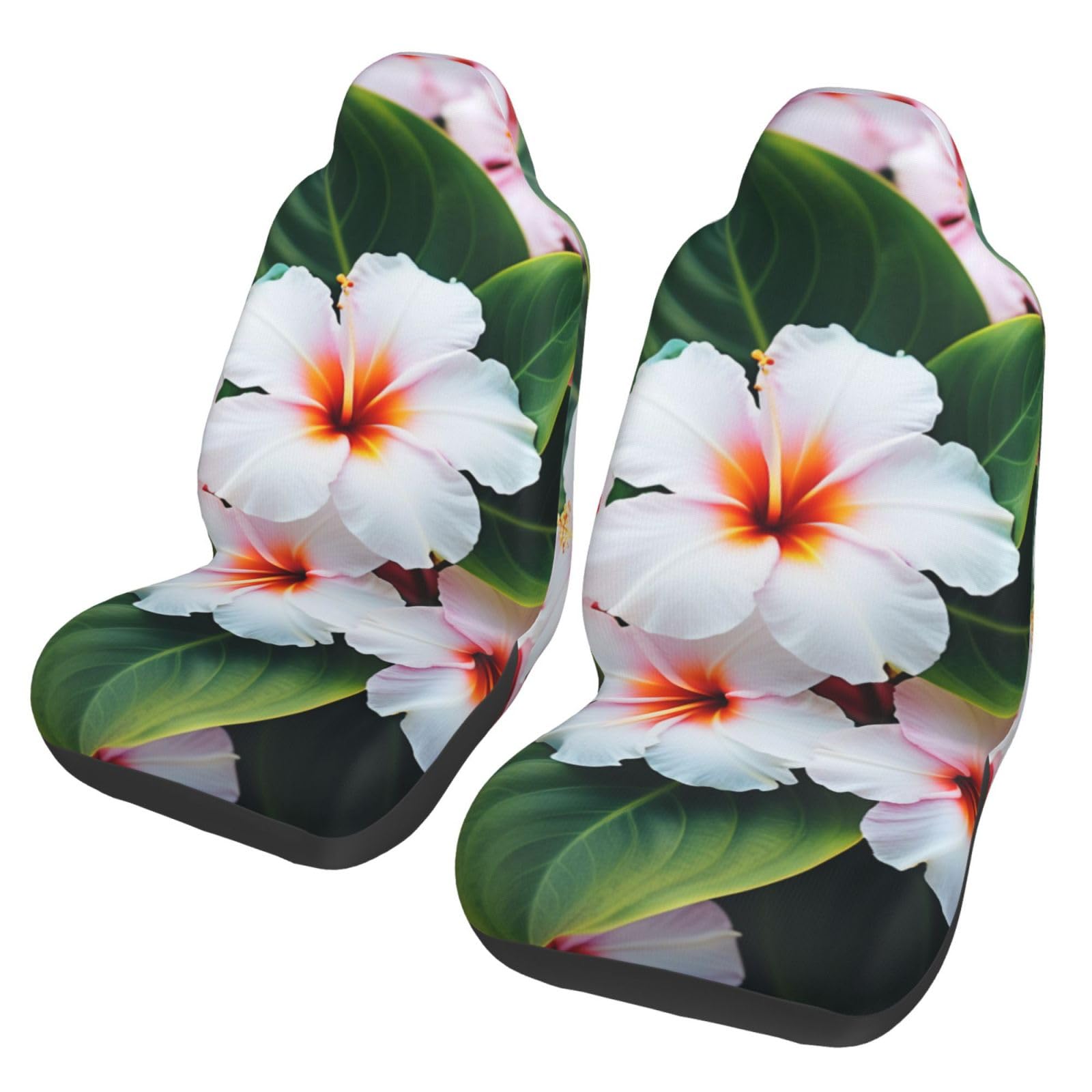 ZHANLEI Hawaii Blume Gedruckt Autositzbezüge, Nette Universal Auto Sitzbezug Set für Vordersitze Elastische Autositz Protector Fit Autos, Lieferwagen, SUV, LKW von ZHANLEI