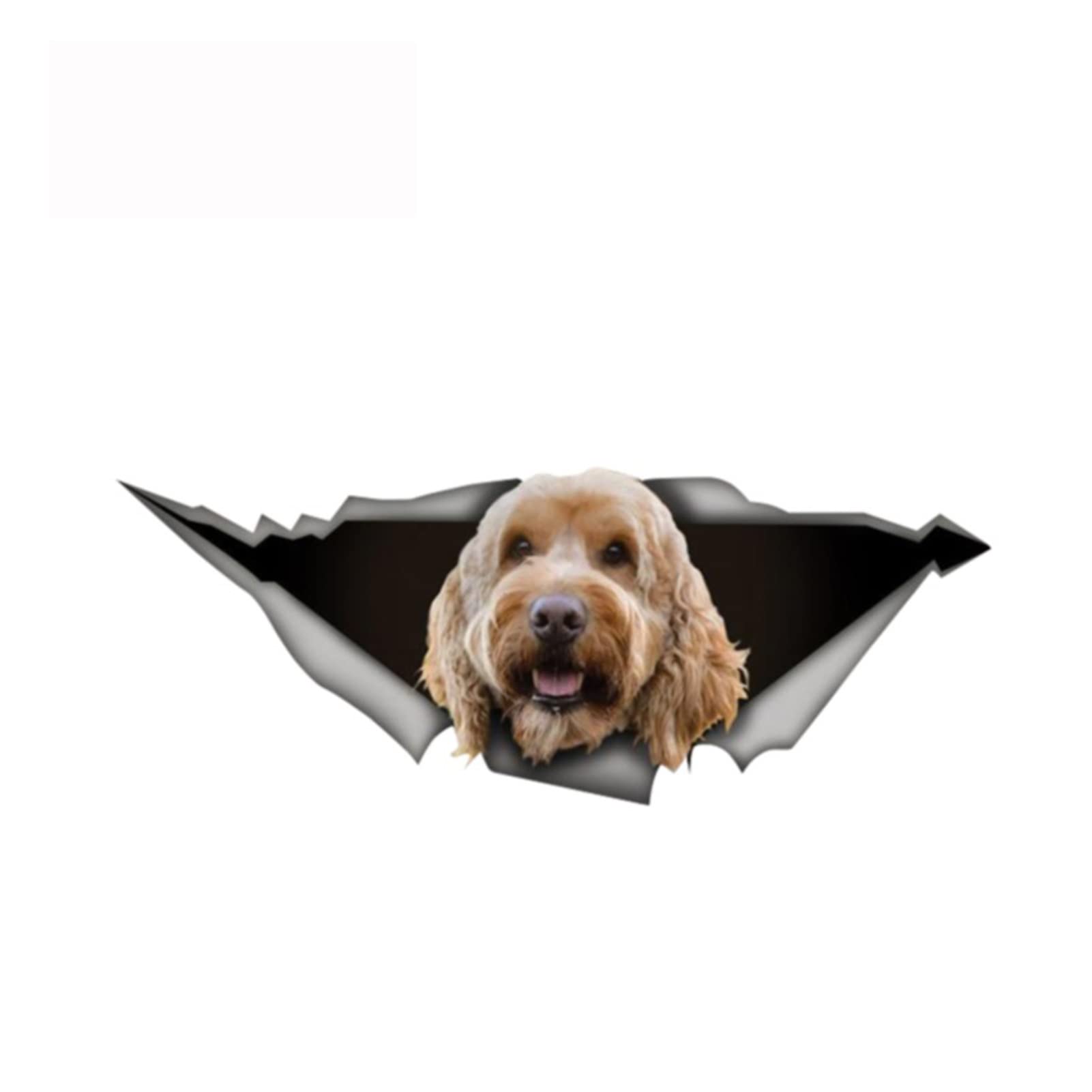 ZHANGWEI 13 cm x 4,8 cm Goldendoodle-Auto-Aufkleber, 3D-Haustier-Grafik, Vinyl-Aufkleber, Autofenster, Laptop, Stoßstange, Tier-Autoaufkleber von ZHAOBAOBAO