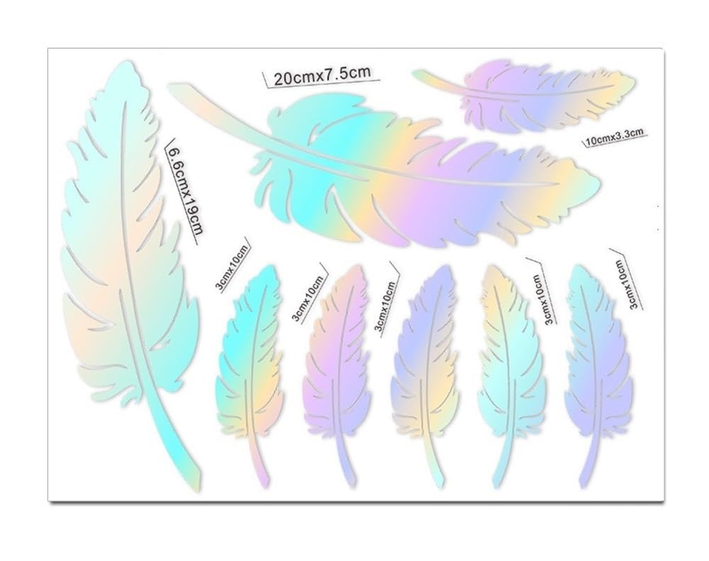 ZHANGWEI Auto-Laser-Federaufkleber, Karosserie, Stoßstange, Kratzabdeckung, kreativer dekorativer Blatt-Autoaufkleber (bunt) von ZHAOBAOBAO