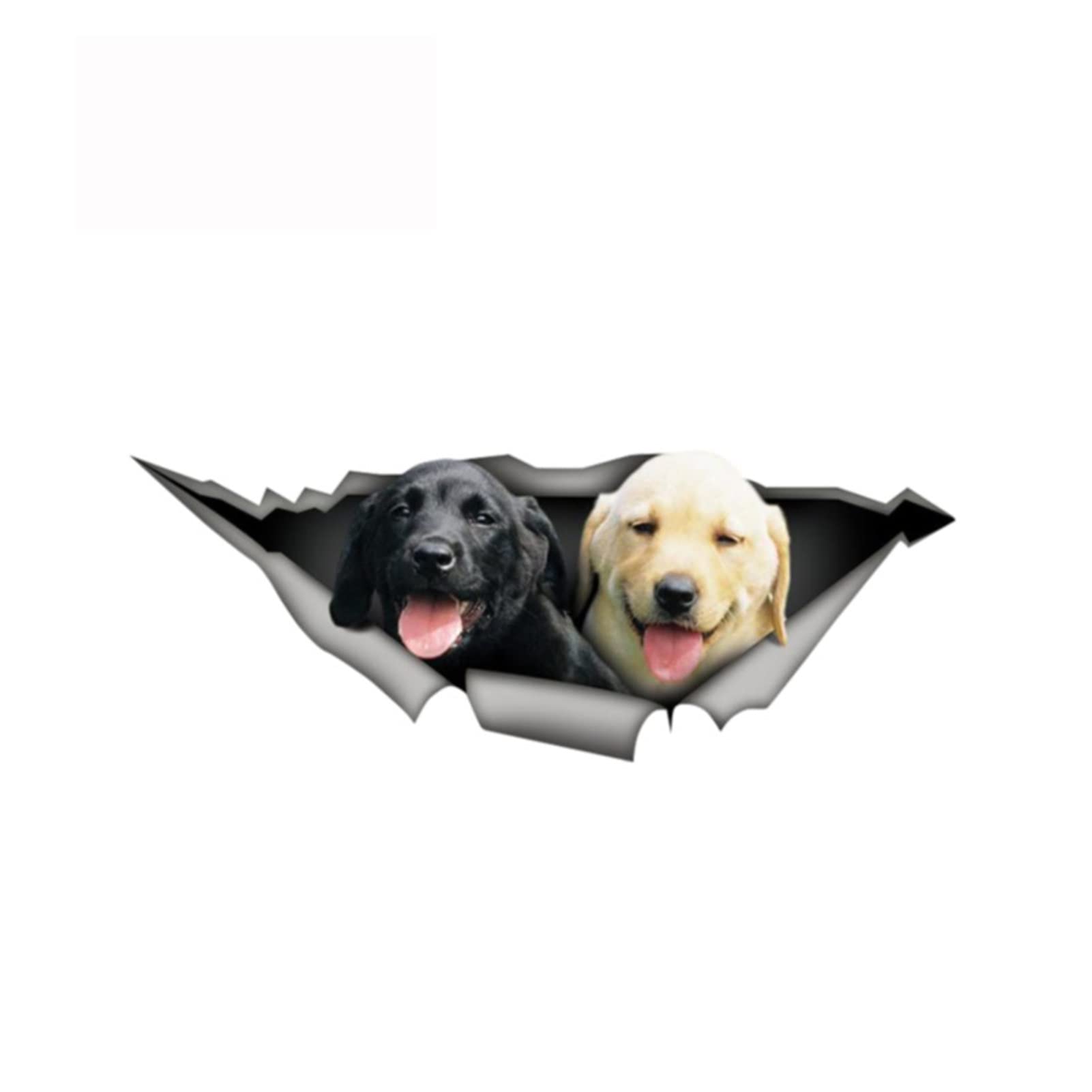 ZHANGWEI Vinyl-Aufkleber, 3D-Haustier-Grafik, Vinyl-Aufkleber, Autofenster, Laptop, Stoßstange, Tier-Auto-Aufkleber, Labrador, Auto-Aufkleber, 13 cm x 4,8 cm von ZHAOBAOBAO