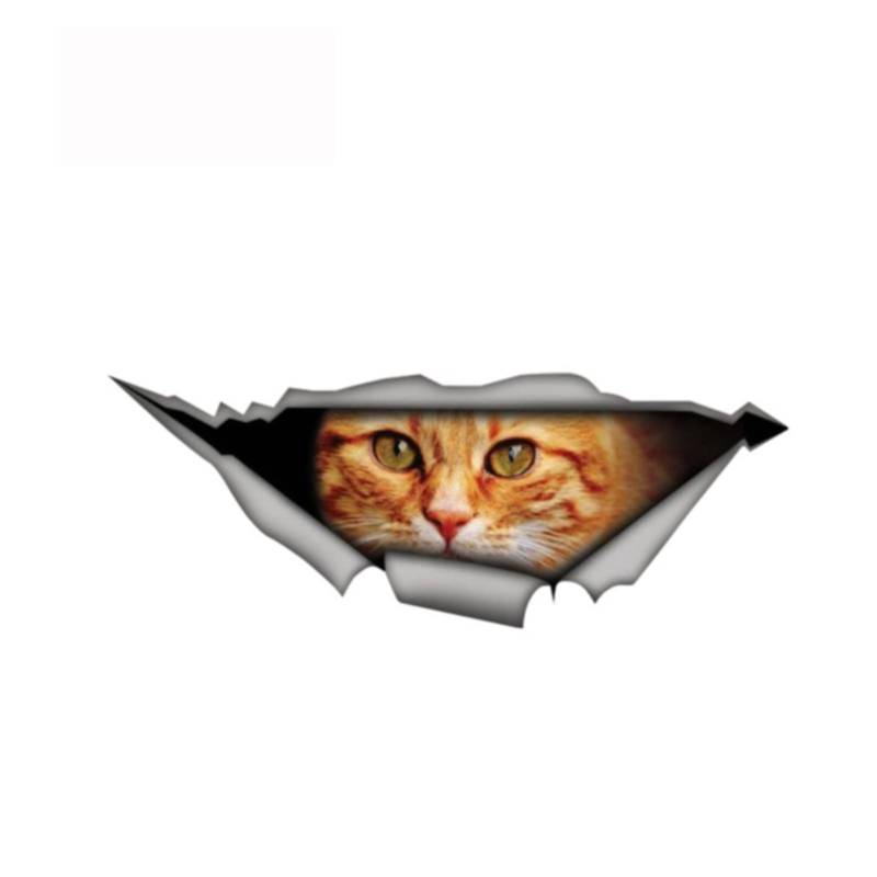 WEI WEI 13 cm x 4,8 cm RedB Cat Aufkleber 3D Haustier Grafik Vinyl Aufkleber Auto Fenster Laptop Stoßstange Auto Aufkleber von ZHAOBAOJIE