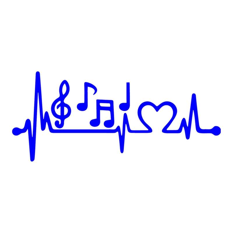 WEI WEI line music and heartbeat creativity car stickers sticker word car accessories decoration(Qdsa092-blue, 25x10.8cm) von ZHAOBAOJIE