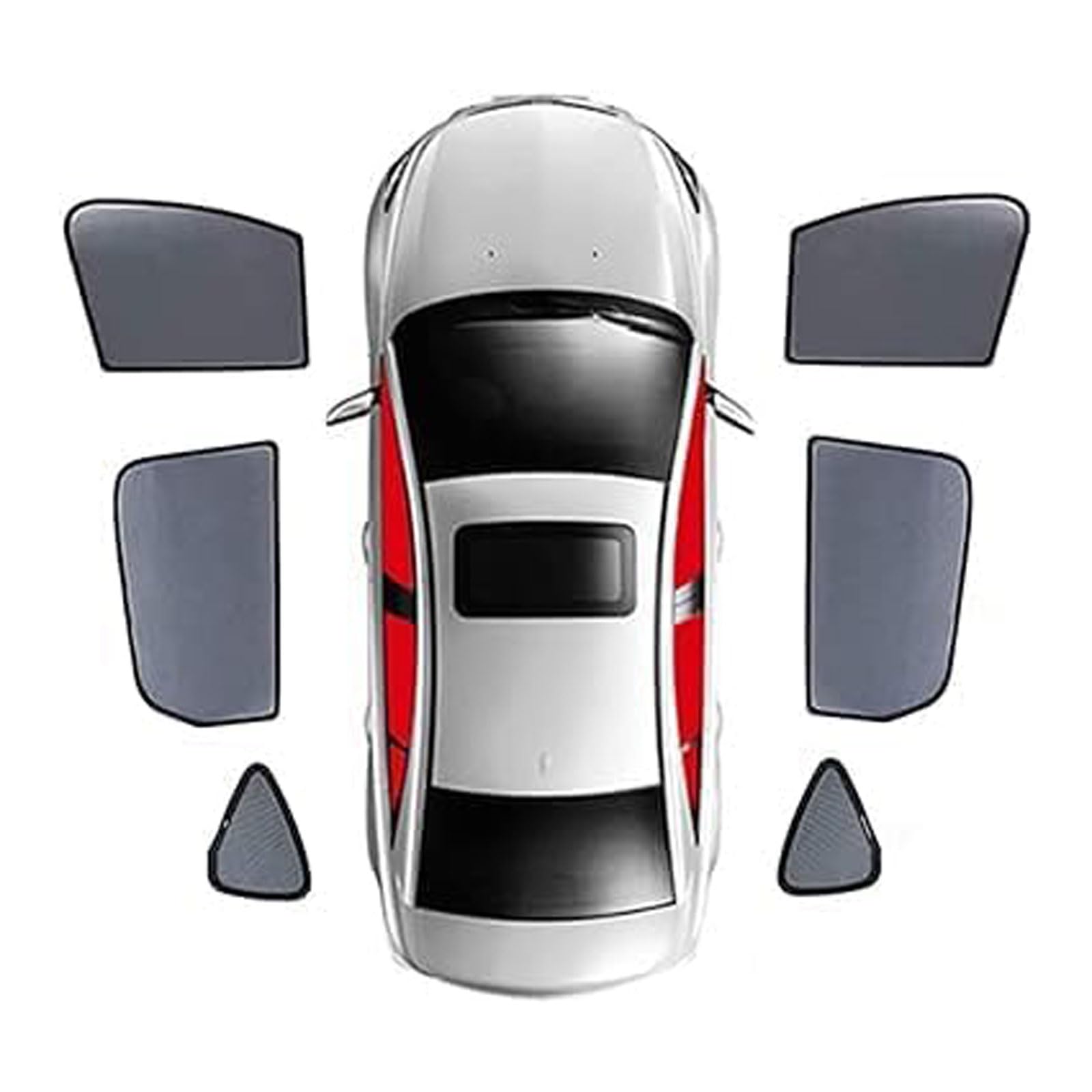 Auto Fenster Sonnenschutz für Hyundai New Verna 2018-2023 2024, Auto Sonnenschutz Visier UV Schutz Atmungsaktives PrivatsphäRe Schutz Zubehör,6pcs von ZHAOHAO