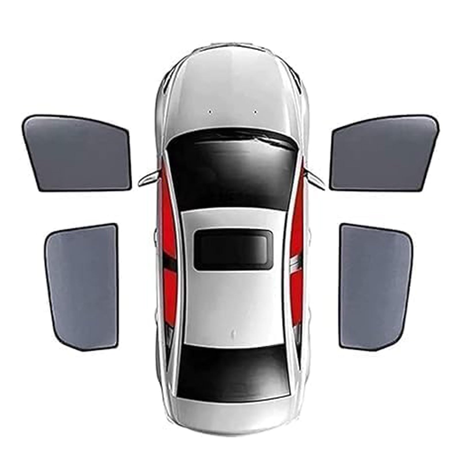 Auto Fenster Sonnenschutz für Skoda All-New Fabia 2015-2023 2024, Auto Sonnenschutz Visier UV Schutz Atmungsaktives PrivatsphäRe Schutz Zubehör,4pcs-Doors-Window von ZHAOHAO