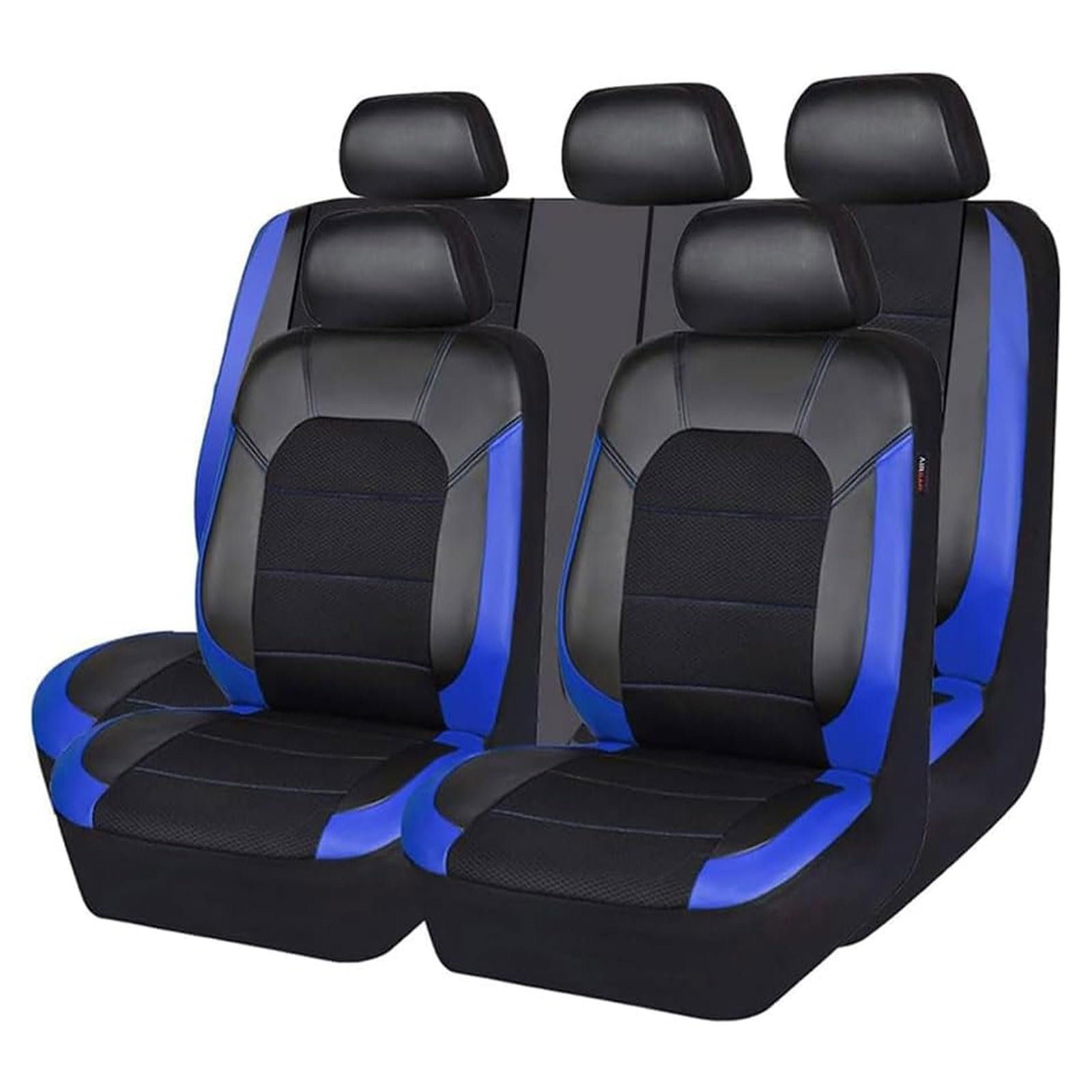 ZHAOHAO Autositzbezüge für Renault Clio IV 2012 2013 2014 2015 2016, Allwetter Komfortabler Ledersitzbezüge Wasserdichtes Full Set Sitzbezüge Auto Zubehör,Blue von ZHAOHAO