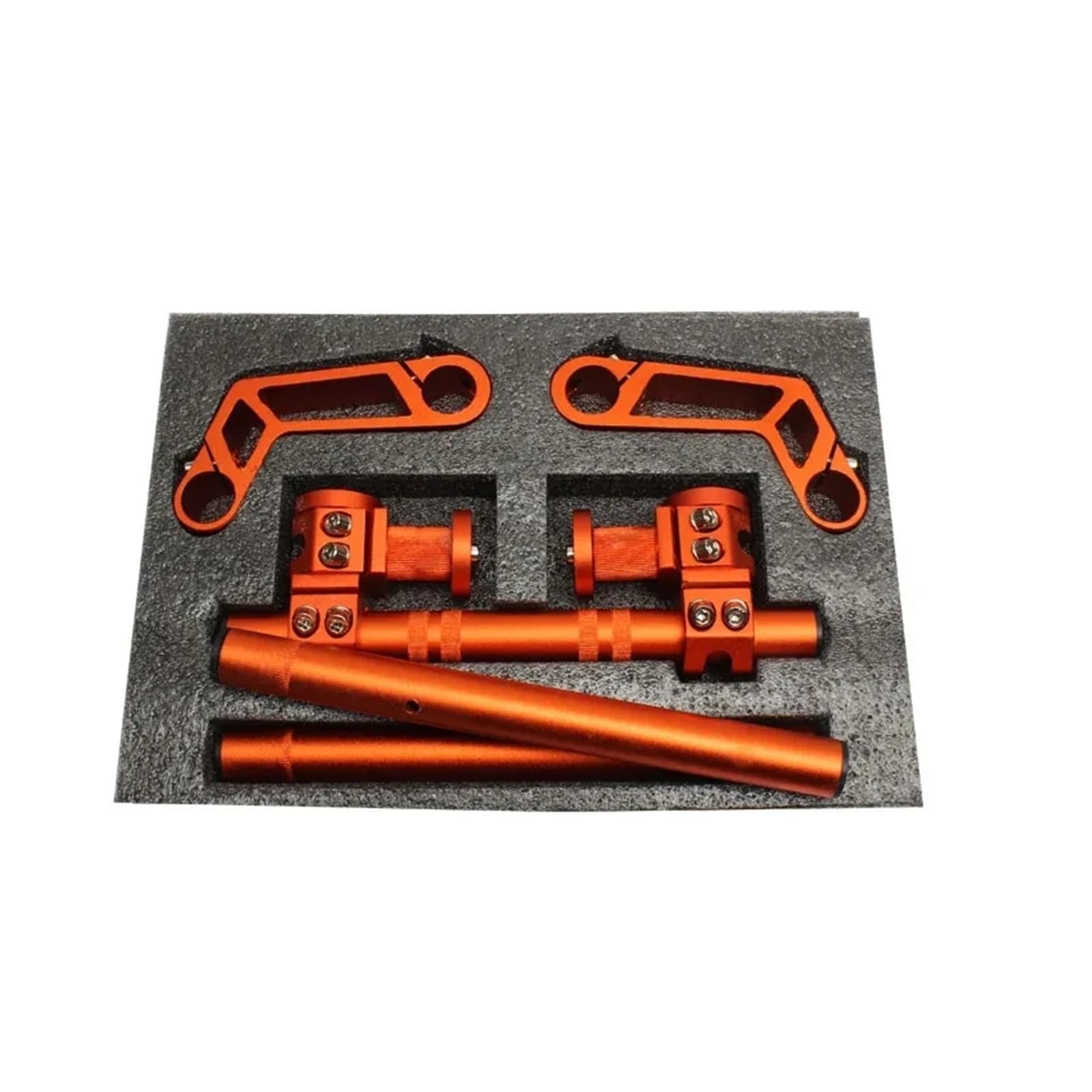 Motorrad 7/8 "22mm CNC Lenker Abnehmbare Einstellbare Lenkung Griff Bar System(Orange) von ZHAOSHIXU