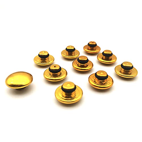 Radmuttern 10 stücke Universal Sechskantbuchse Bolzen Schraubenmutter Kopf Abdeckkappe M8 8mm M10 10mm M6 6mm Gebrauch for Suzuki BMW(Gold,M10) von ZHAOSHIXU