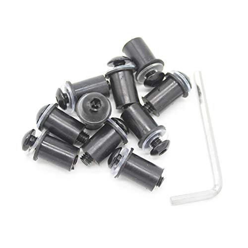 Radmuttern Universal 10 stücke 5mm Aluminium Motorradschraube Kit Motorrad Windschutzscheiben Windschutzscheibenschrauben Schrauben Nut Fastener(Silver) von ZHAOSHIXU