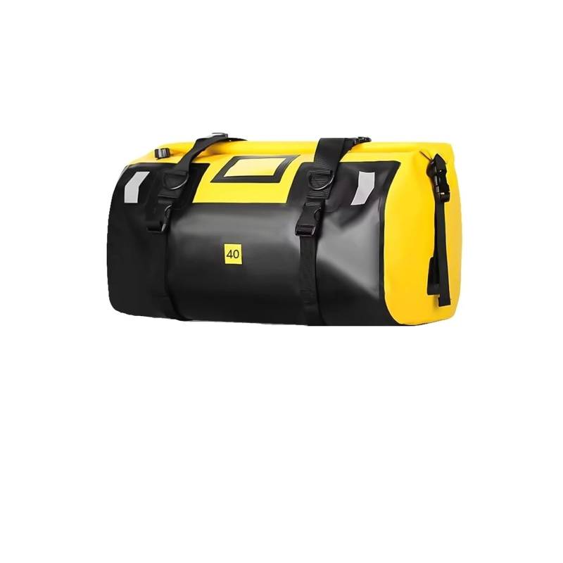 ZHAOSHIXU 66L wasserdichte Hecktaschen Rücksitztaschen Reisetasche Gepäck Rücksitztasche Pack Universal Motorradtaschen(Yellow NO logo) von ZHAOSHIXU