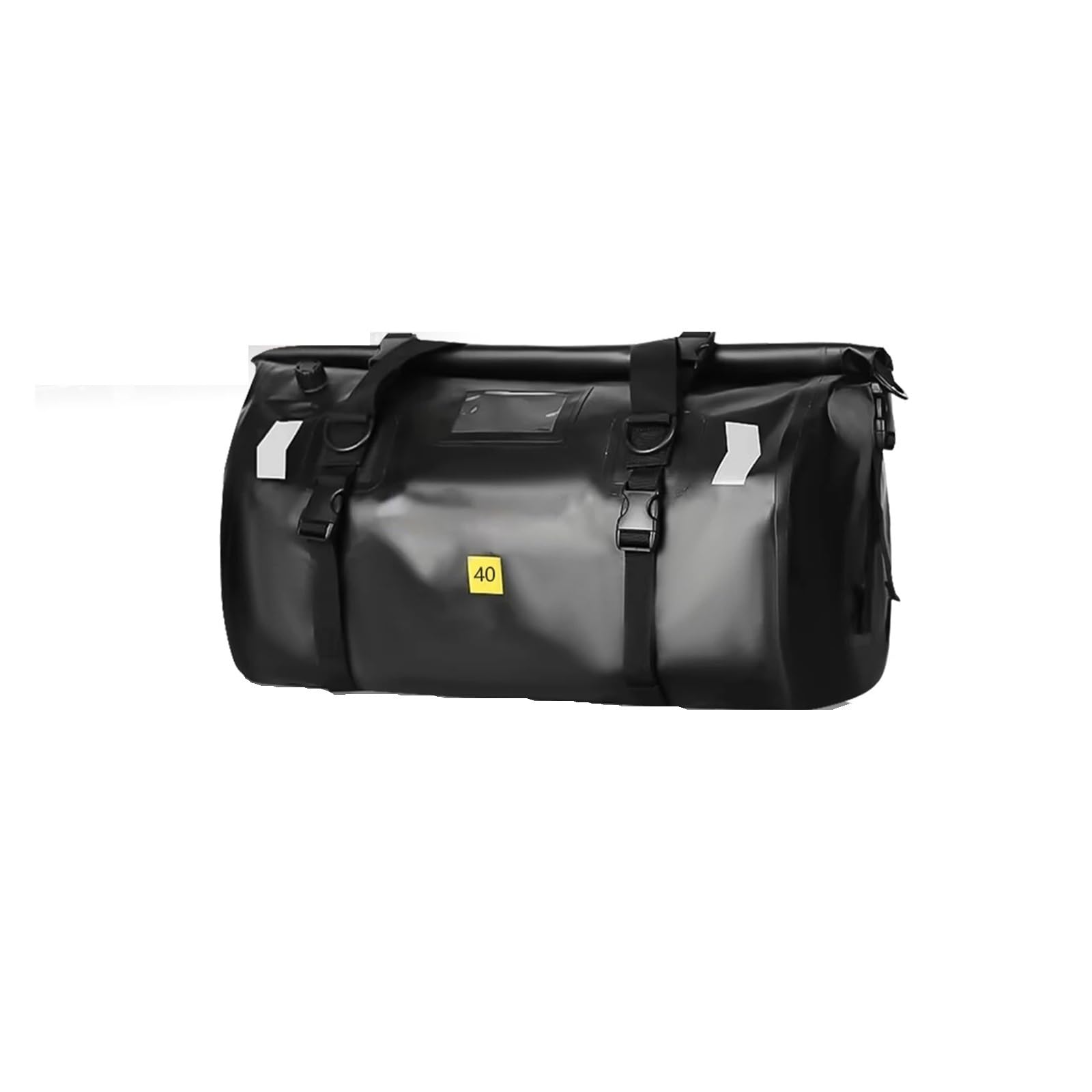 ZHAOSHIXU Motorradtasche, 40 l, wasserdichte PVC-Hecksatteltasche, langlebiges Trockengepäck, Außentasche, Motorrad-Rücksitztasche, Zubehör(Black 40L) von ZHAOSHIXU