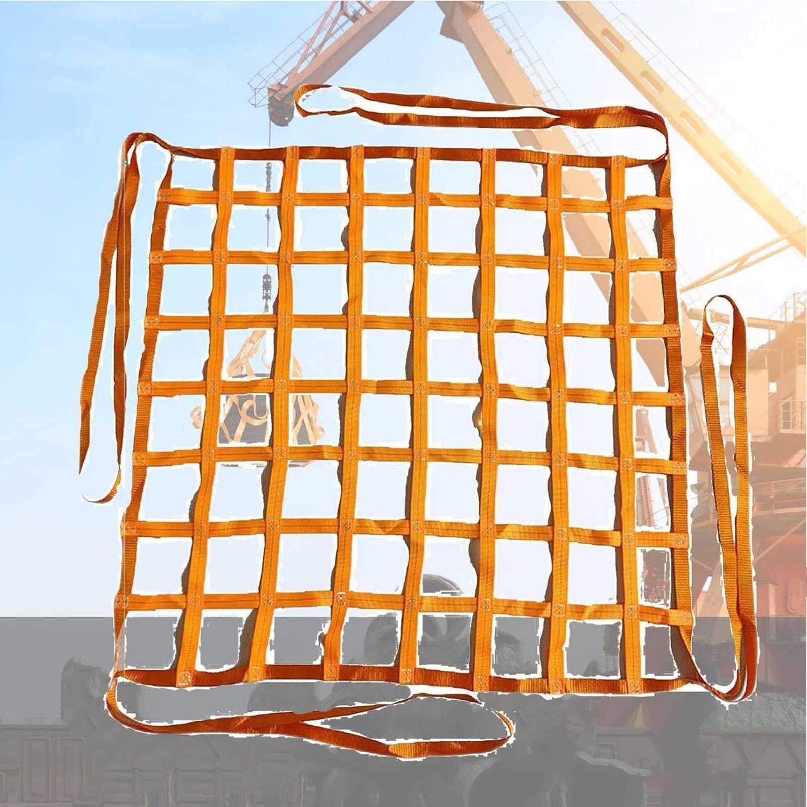 Cargo Lifting Net - Polyester Cargo Lifting Net Hubschrauber Paletten Cargo Net Safety Lifting Net Straps Flat Cargo Sling Net Van Cargo Net Strong Load-Bearing Material Handling Straps (Si von ZHDLdpUS