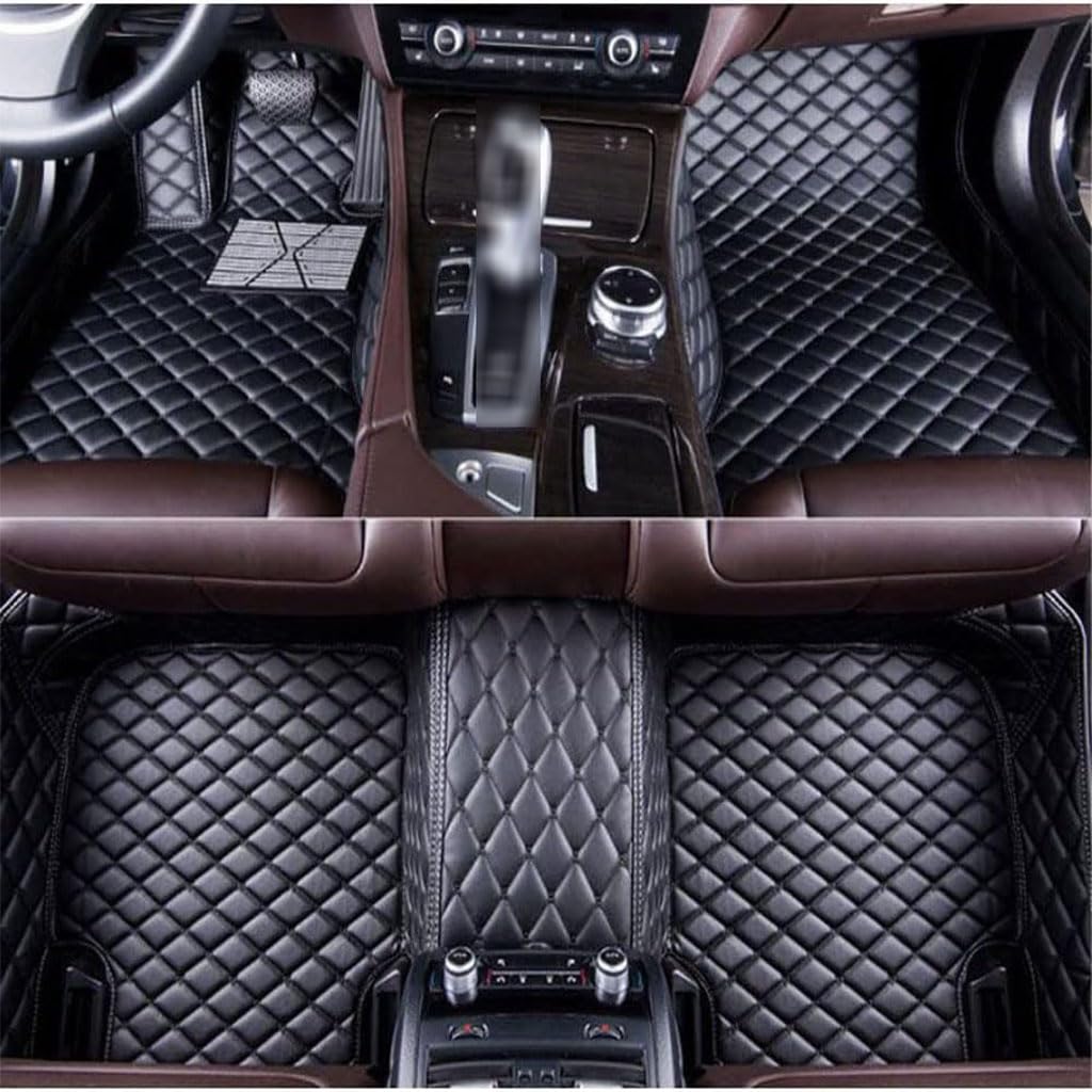 Voller Bedeckter Auto Fussmatte für Nissan X-Trail (T32) 3. Gen 2014-2017,Allwettermatte Autoteppich Auto FußMatten Zubehör,Black von ZHENWANG