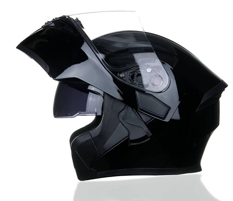 Modularer Hochklappbarer Motorradhelm Mit Antikollisionsschutz, ECE/DOT-Zertifiziert, Doppelte Sonnenblende, Für Erwachsene, Männer Und Frauen, Für Alle Jahreszeiten A,L=59-60CM von ZHGAXING