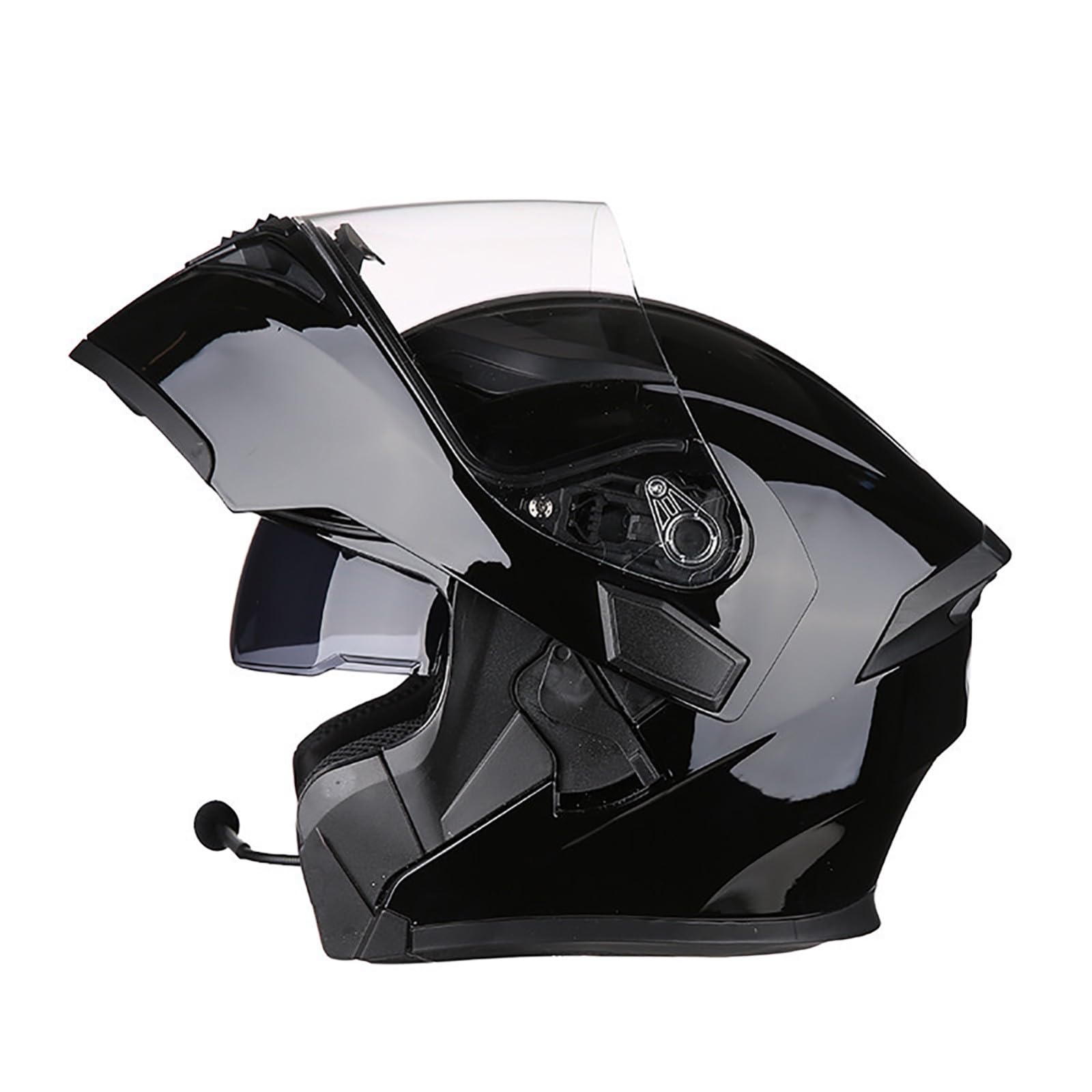 Motorradhelm Bluetooth Klapphelm DOT/ECE Zertifiziert Flip Vollvisierhelm Motorrad Schutzhelm Mit Doppelvisier Integrierter Helm Motocross Helm H,M=55-56CM von ZHGAXING