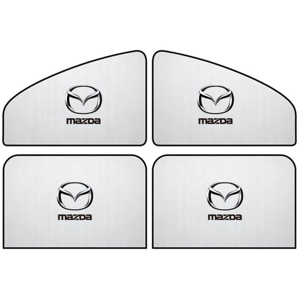 ZHIHAOLIHAI Auto Seitenfenster-Sonnenschutz für Mazda 2 2014-2024, Magnetische Vorne Hinten Sonnenblende UV-Schutz Privatsphäresschutz ZubehöR,C/4 Four Windows von ZHIHAOLIHAI