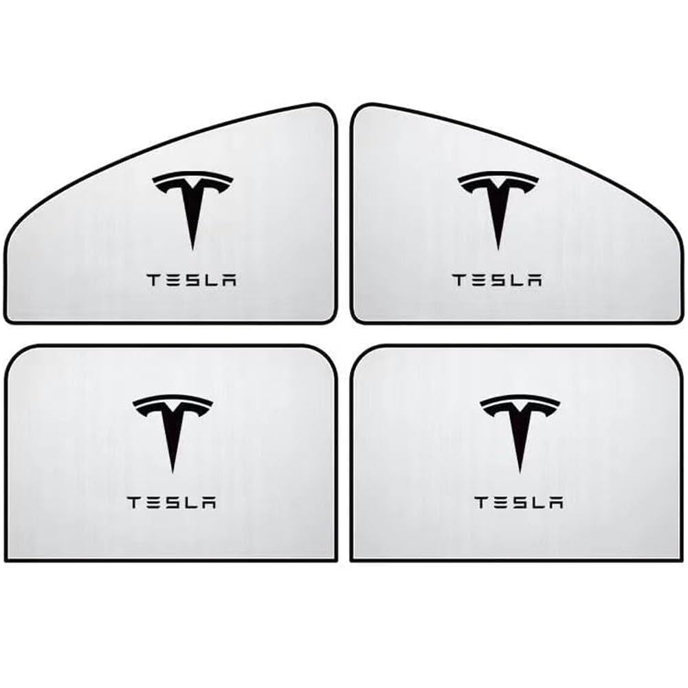 ZHIHAOLIHAI Auto Seitenfenster-Sonnenschutz für Tesla Model Y 2023, Magnetische Vorne Hinten Sonnenblende UV-Schutz Privatsphäresschutz ZubehöR,C/4 Four Windows von ZHIHAOLIHAI