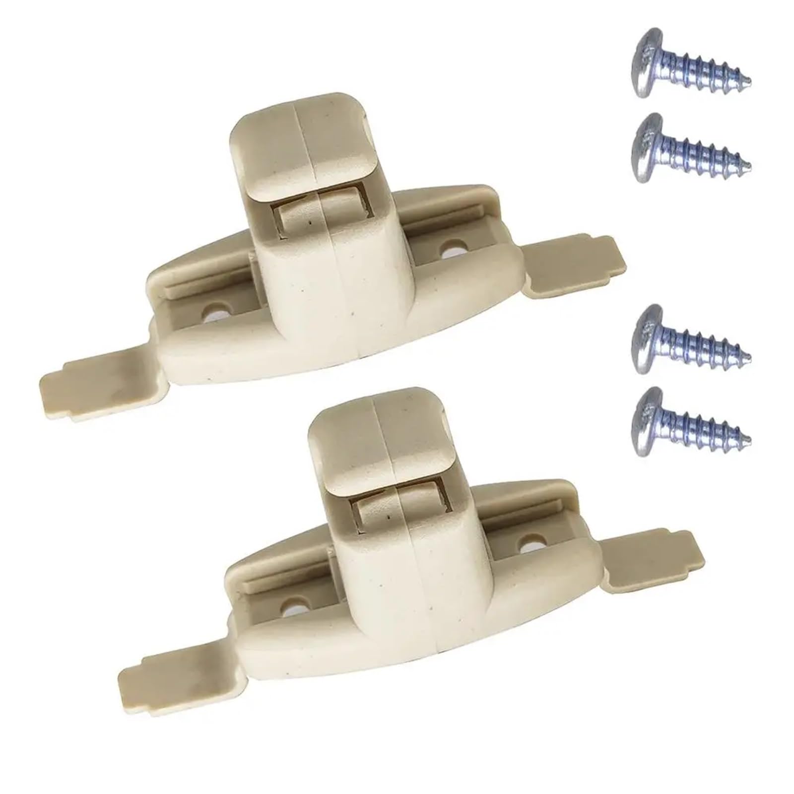 ZHINUAN 2 Stück Auto Beige Sonnenblende Clip Spiegelhalter Halterung Aufhänger, passend for 3, 5 7 Serie M3 E46 E38 E39 X5 E53 51168174715 51168243575 Zubehörclip für Sonnenblende von ZHINUAN