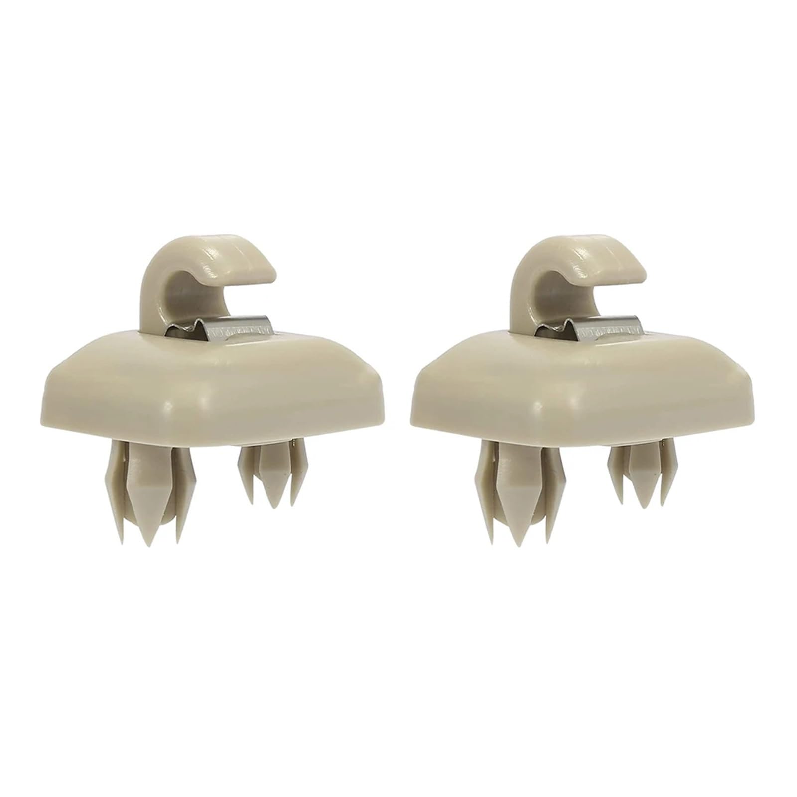 ZHINUAN 2 Stück innere Sonnenblenden-Haken-Clips, passend for A6, C6 05–13, passend for VW, passend for Passat, Polo, passend for SKODA, Sonnenblenden-Clip-Aufhänger Zubehörclip für Sonnenblende(Beige von ZHINUAN