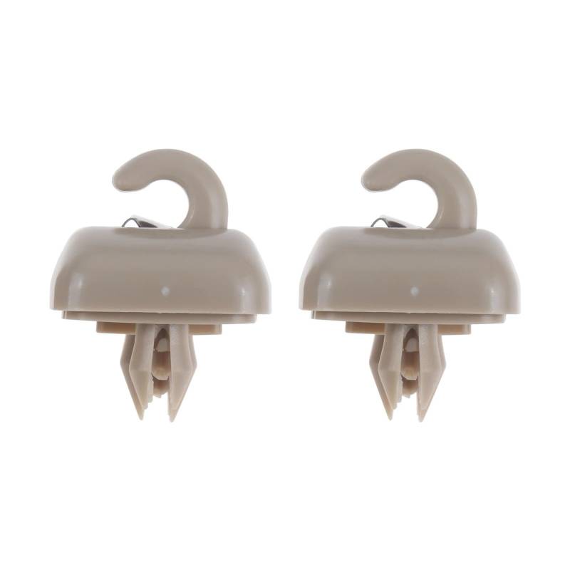 ZHINUAN 2 Teile/los Auto Sonnenblende Haken Clips Aufhänger Halter Schnalle Halterung Halter, Passend for A1, A3 A5 Q3 Q5 S4 S5 TT RS3 Zubehörclip für Sonnenblende(Beige) von ZHINUAN