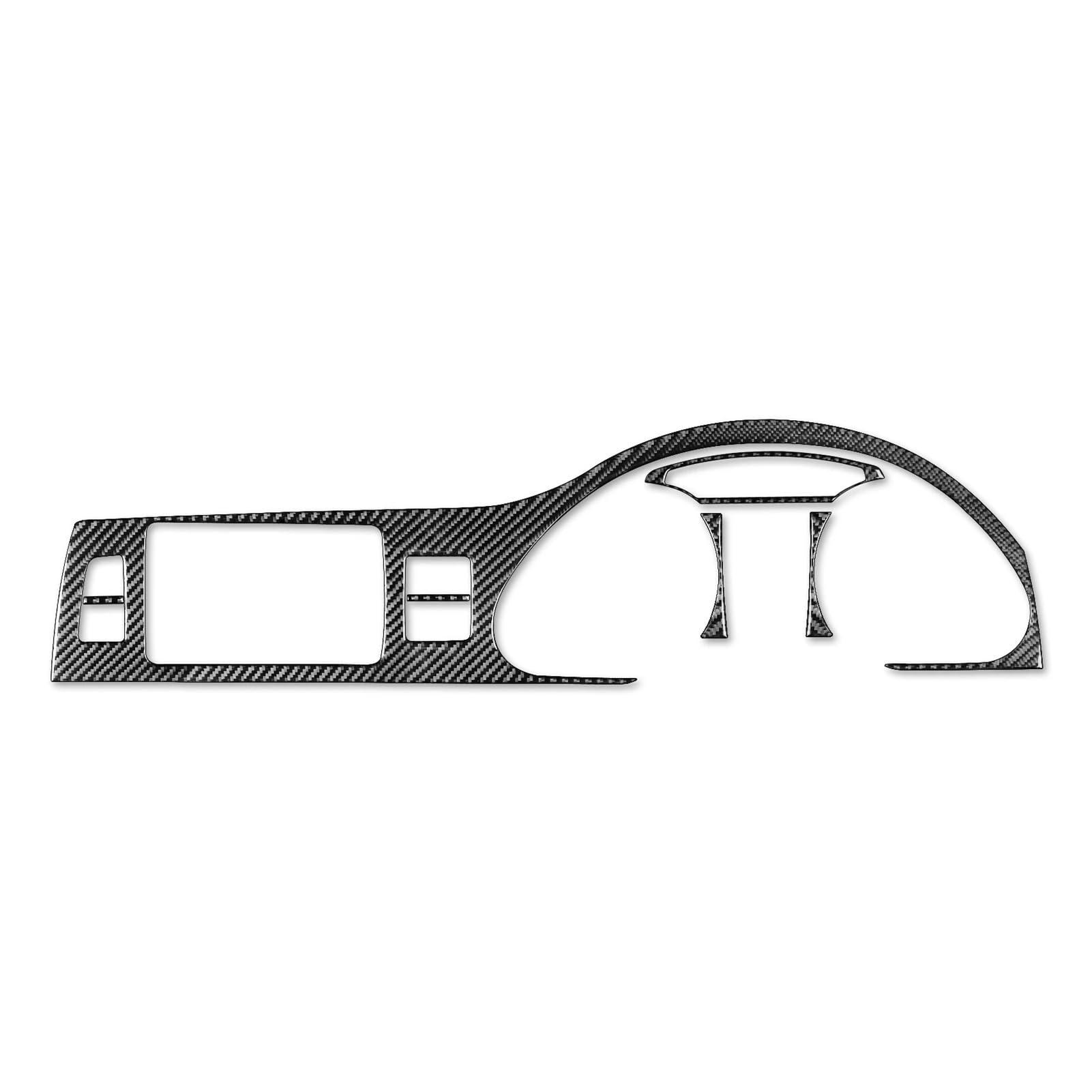 ZHINUAN 6-teiliges Set, Auto-Instrumententafel-Dekoration, passend for Q7, 2007–2015, Kohlefaser-Cluster-Messinstrument-Armaturenbrett Aufkleber für die Tachoverkleidung von Fahrzeugen(Right drive han von ZHINUAN