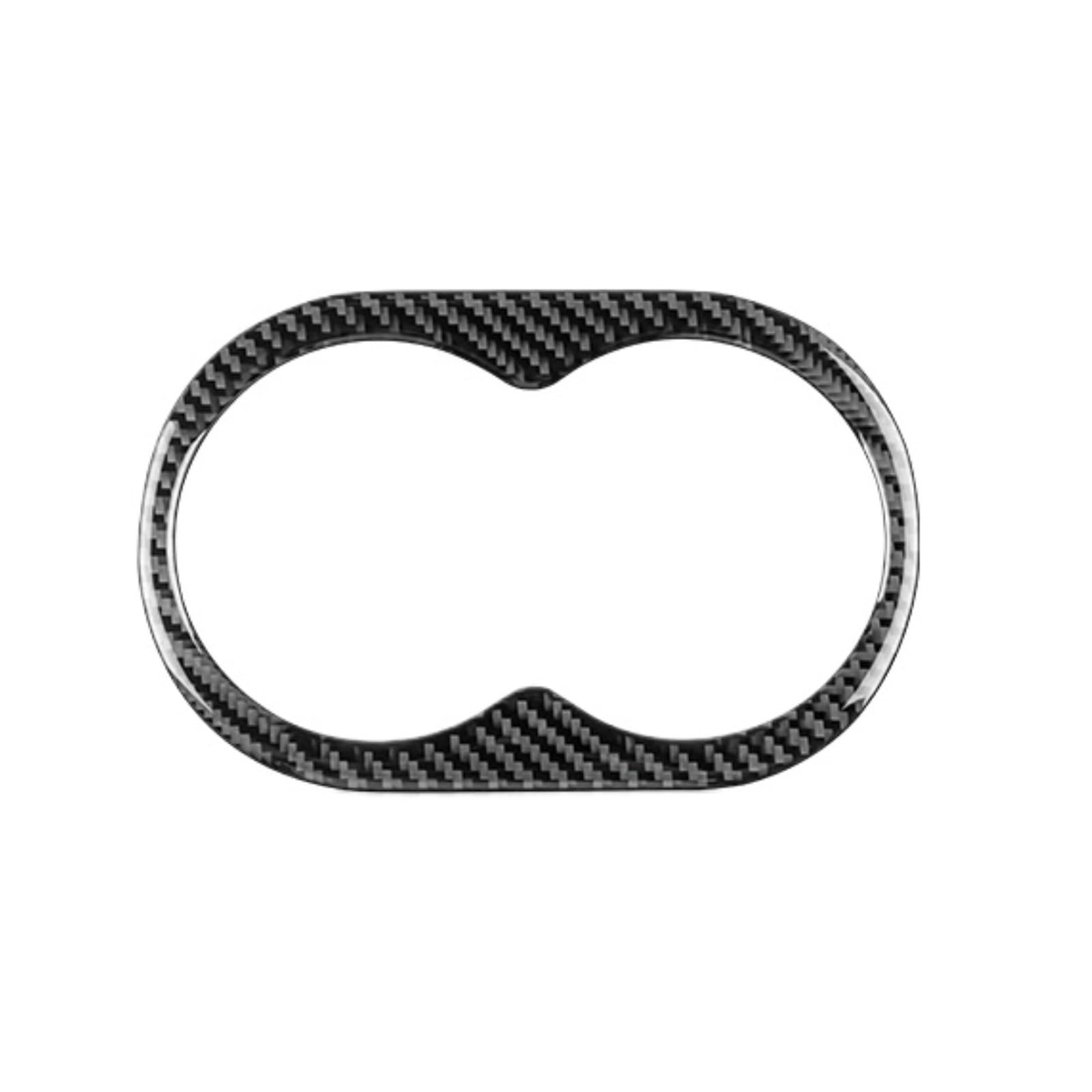 ZHINUAN Auto-Wasserbecherhalter-Rahmen, Innenverkleidungsaufkleber, passend for Chrysler, 300 300C, passend for Dodge, Charger 2005–2007, Kohlefaser Getränkehalter Dekorleiste(Black Carbon) von ZHINUAN