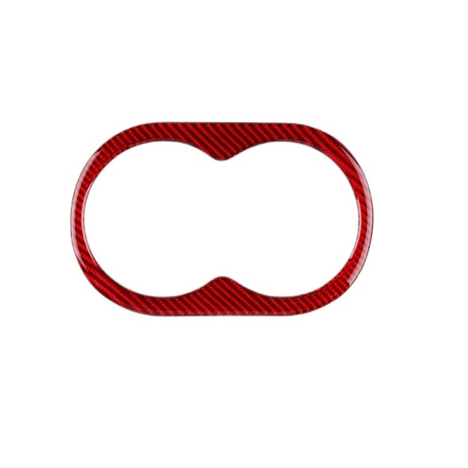 ZHINUAN Auto-Wasserbecherhalter-Rahmen, Innenverkleidungsaufkleber, passend for Chrysler, 300 300C, passend for Dodge, Charger 2005–2007, Kohlefaser Getränkehalter Dekorleiste(Red Carbon) von ZHINUAN