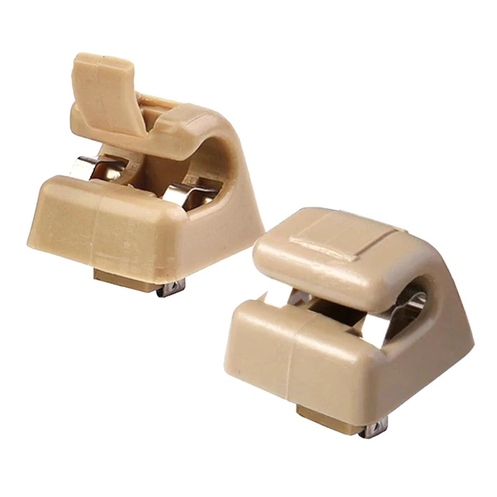 ZHINUAN Sonnenblenden mit Sonnenblenden-Clip-Haltern, passend for W201, W123 W124 W126 W140 W201, 2 Stück Zubehörclip für Sonnenblende(Beige) von ZHINUAN