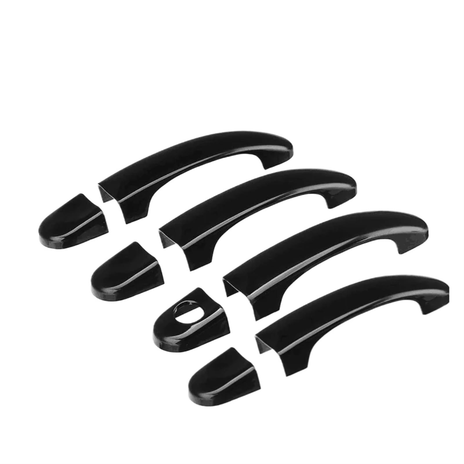 ZHINUAN Türgriffabdeckung, Zierleiste, passend for VW, passend for Jetta MK5, passend for VW, passend for Golf GTI, Golf Plus 2006–2010, glänzendes schwarzes Chrom-Zubehör Außentürgriffabdeckung(Carbo von ZHINUAN