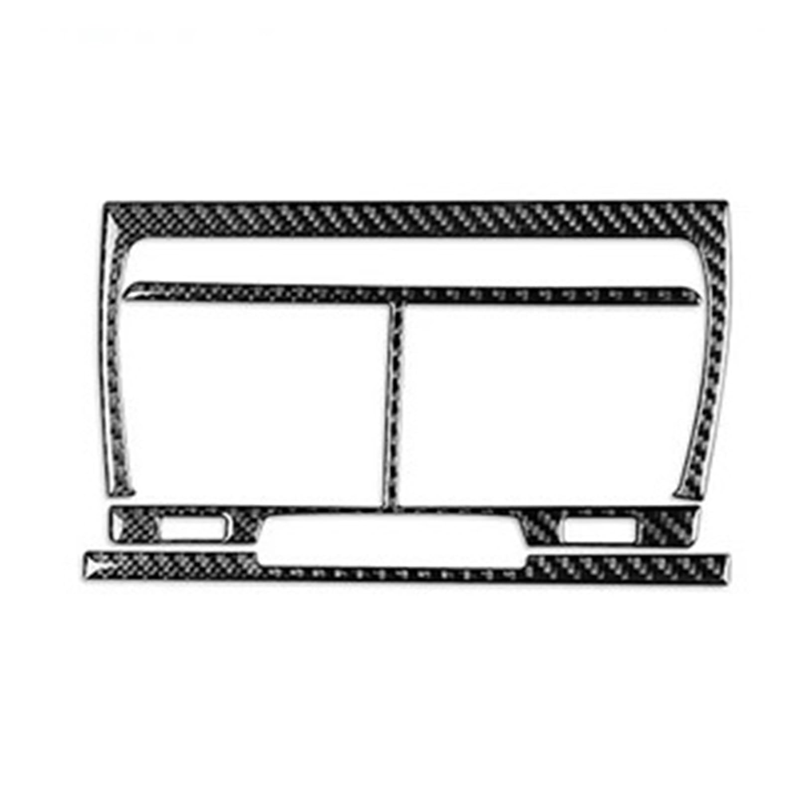 ZHINUAN Zentrale Klimaanlagen-Auslassverkleidung, passend for Q7, 2007–2015, Kohlefaser-Abdeckung, Auto-Innenzubehör, dekorative Aufkleber Aufkleber zur Entfeuchtung der Lüftungsschlitze im Auto(Black von ZHINUAN