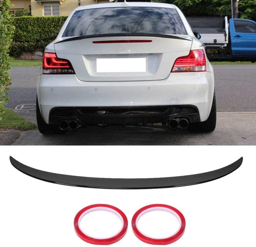 ZHKX Auto Kofferraum Spoiler, glänzend schwarz Spoiler Kofferraumabdeckung für Performance Style Fit für BMW 1er E82 Coupe E88 2007 2008 2009 2010 2011 2012 2013 von ZHKX