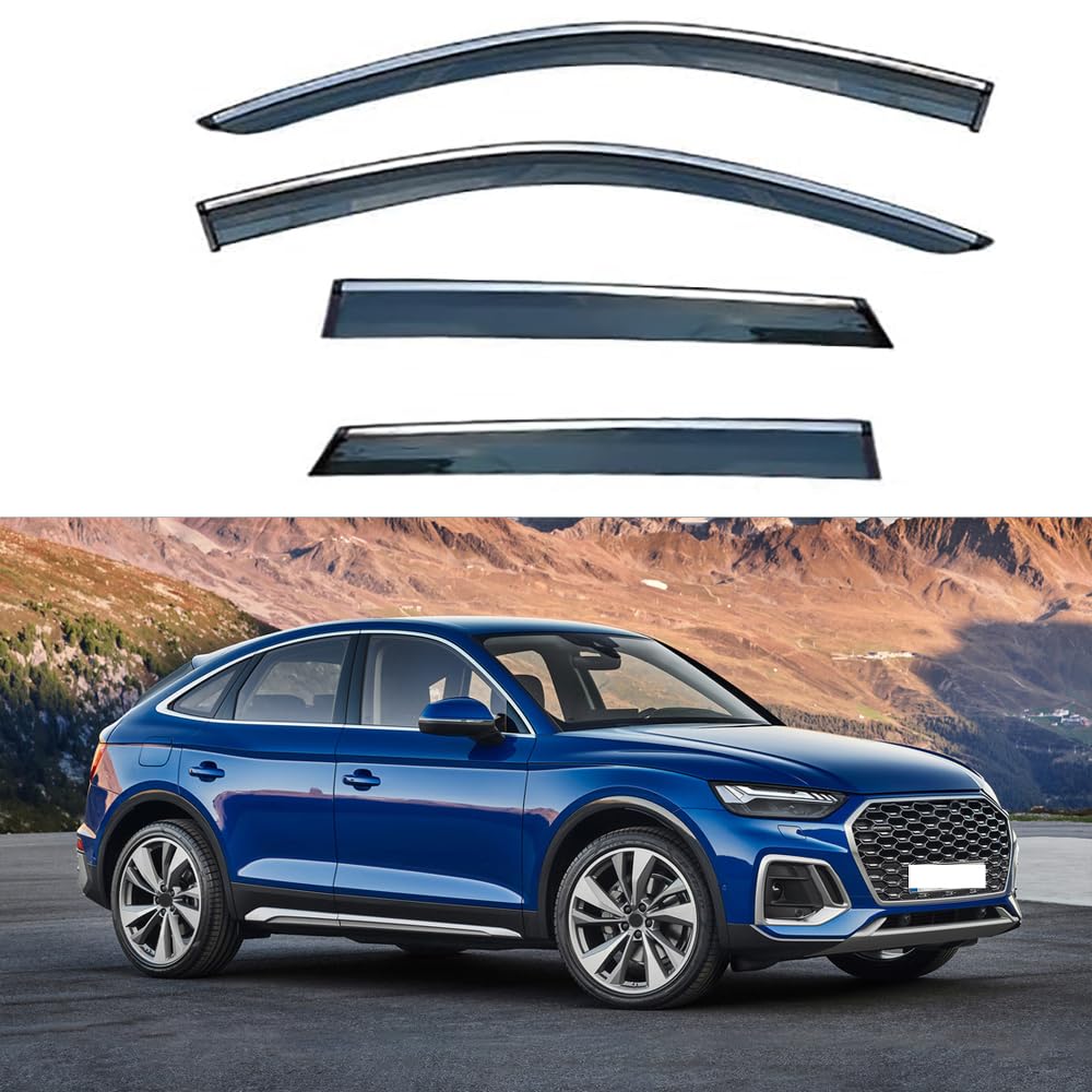 4 Stück Auto Fenster Visier Regenschutz Windabweiser für Audi Q5 Sportback 2021 2022 2023, Regen Windabweiser Protection Exterieur Zubehör von ZHMWT