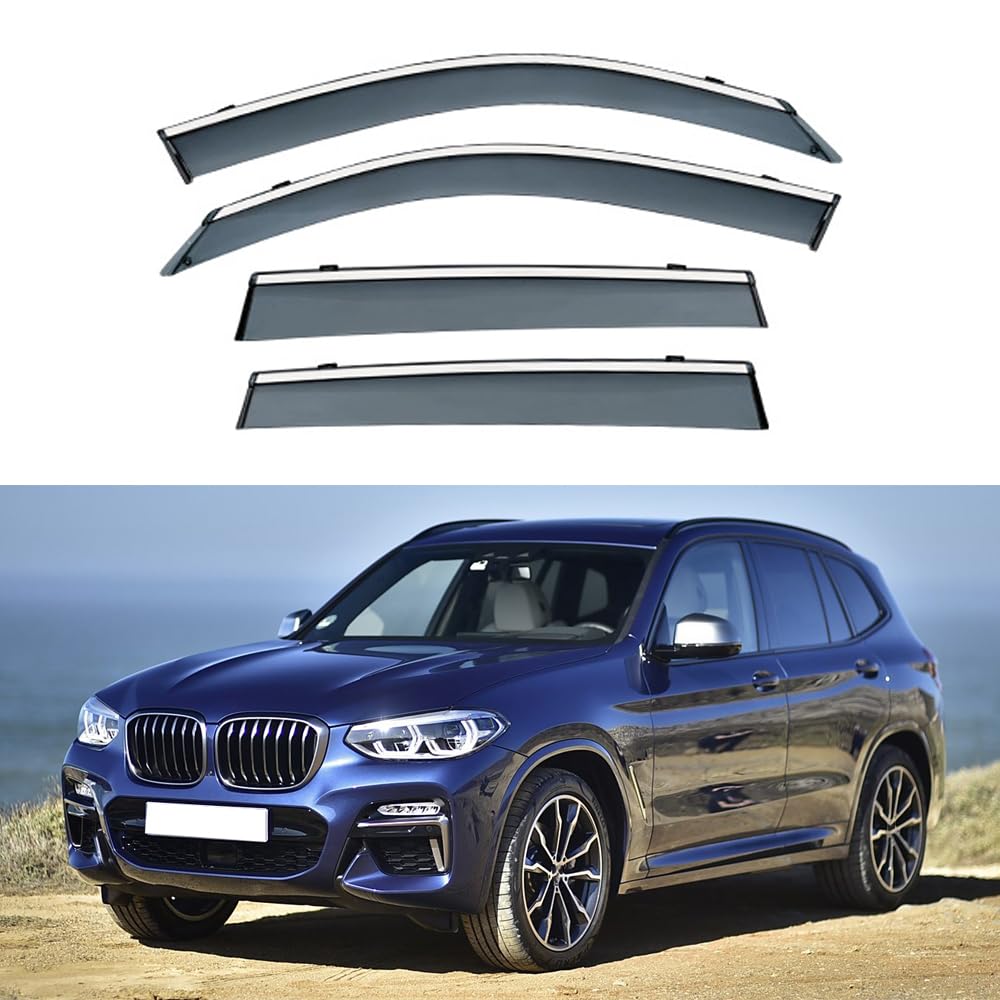 4 Stück Auto Fenster Visier Regenschutz Windabweiser für BMW X3 G01 2018 2019 2020 2021 2022, Regen Windabweiser Protection Exterieur Zubehör von ZHMWT