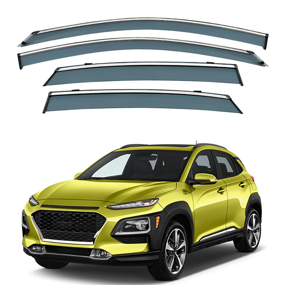 4 Stück Auto Fenster Visier Regenschutz Windabweiser für Hyundai Kona OS 2017 2018 2019 2020-2022, Regen Windabweiser Protection Exterieur Zubehör von ZHMWT