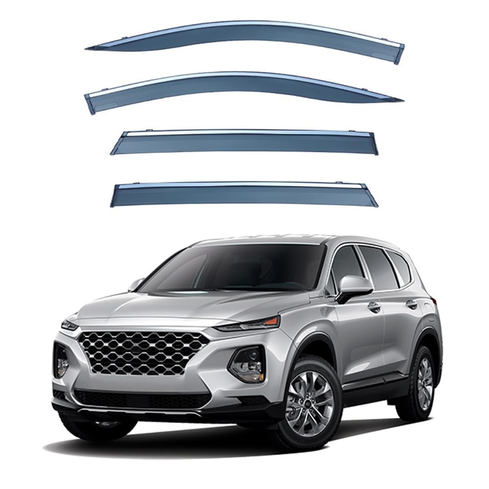 4 Stück Auto Fenster Visier Regenschutz Windabweiser für Hyundai Santa Fe TM 2019 2020 2021 2022 2023, Regen Windabweiser Protection Exterieur Zubehör von ZHMWT