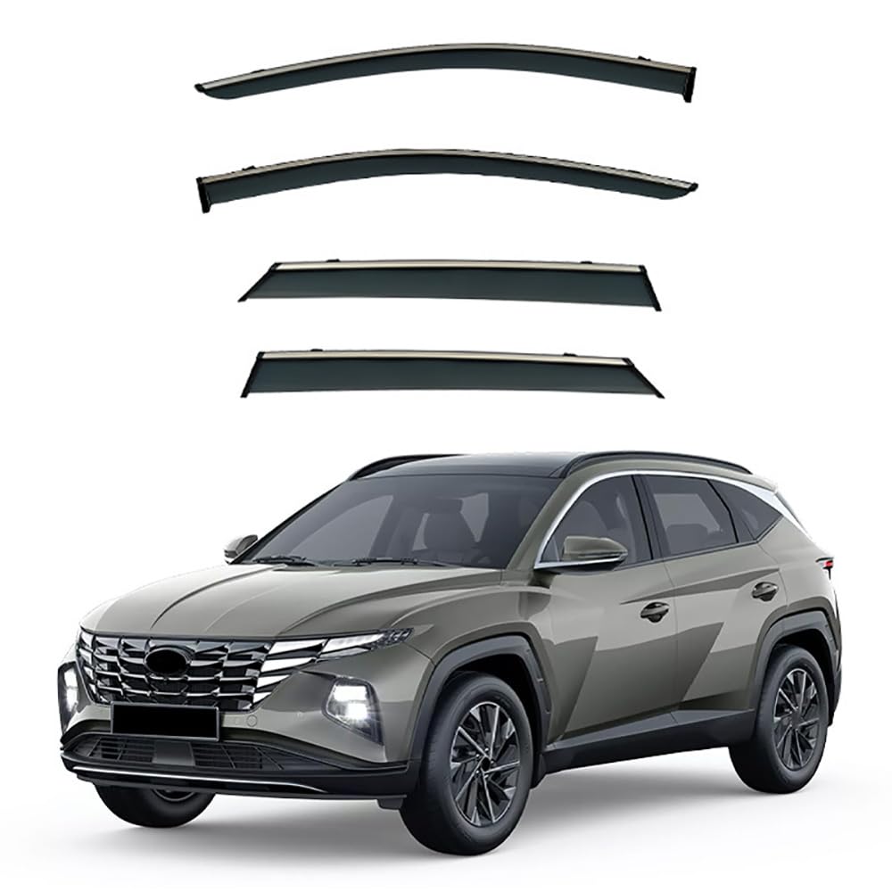 4 Stück Auto Fenster Visier Regenschutz Windabweiser für Hyundai Tucson NX4 2021 2022 2023 2024, Regen Windabweiser Protection Exterieur Zubehör von ZHMWT