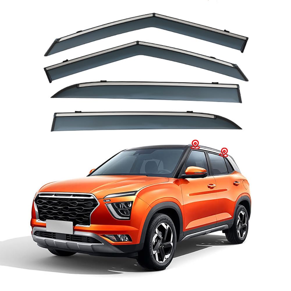 4 Stück Auto Fenster Visier Regenschutz Windabweiser für Hyundai ix25 SU2 2020 2021 2022 2023, Regen Windabweiser Protection Exterieur Zubehör von ZHMWT