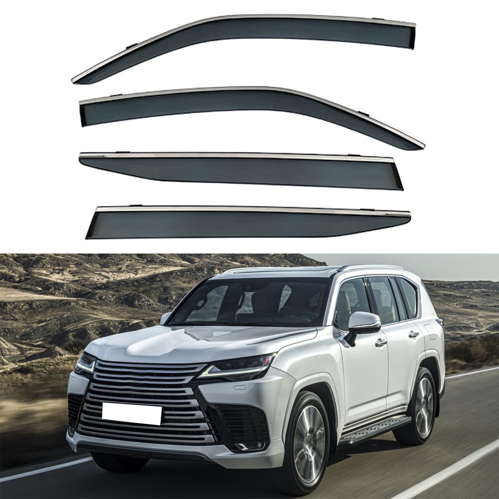 4 Stück Auto Fenster Visier Regenschutz Windabweiser für Lexus LX500d LX600 J310 2021 2022, Regen Windabweiser Protection Exterieur Zubehör von ZHMWT