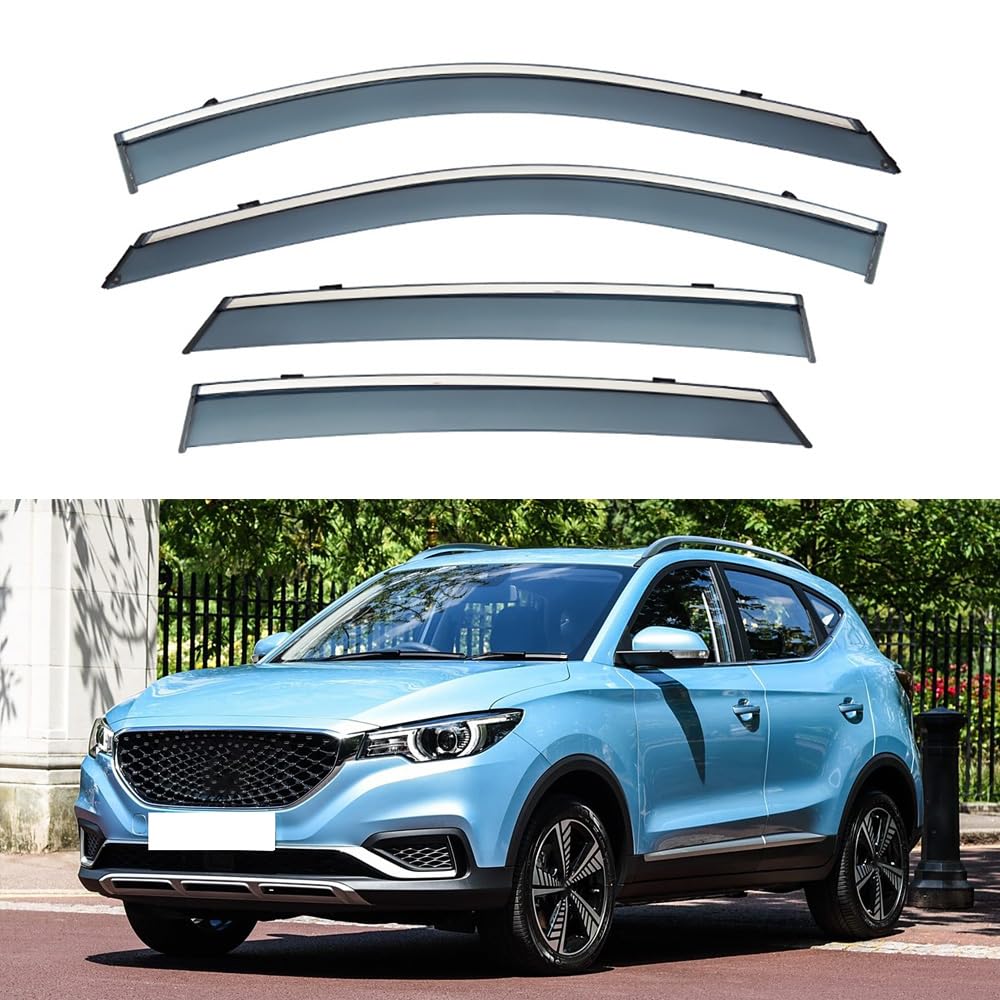 4 Stück Auto Fenster Visier Regenschutz Windabweiser für MG ZS EV EZS 2018 2019 2020 2021 2022 2023, Regen Windabweiser Protection Exterieur Zubehör von ZHMWT