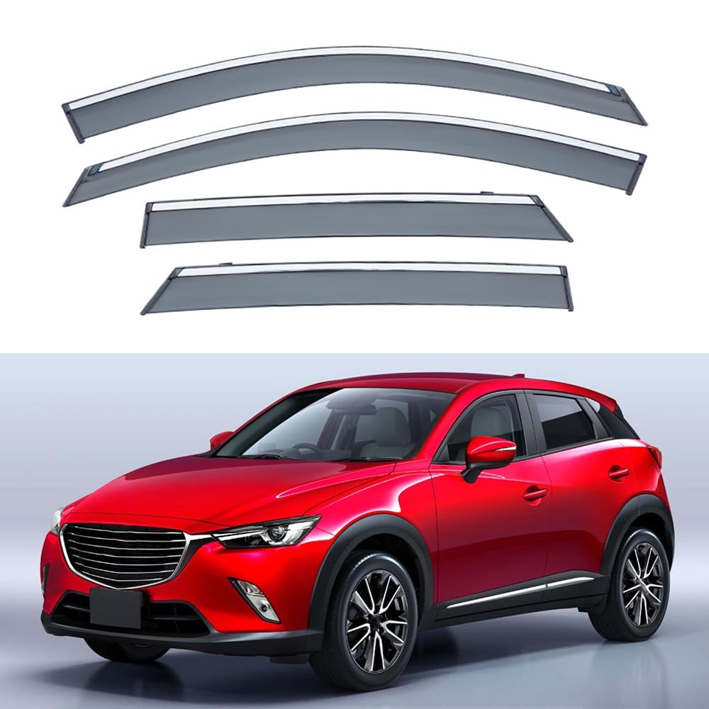 4 Stück Auto Fenster Visier Regenschutz Windabweiser für Mazda CX-3 2016 2017 2018 2019 2020 2021, Regen Windabweiser Protection Exterieur Zubehör von ZHMWT