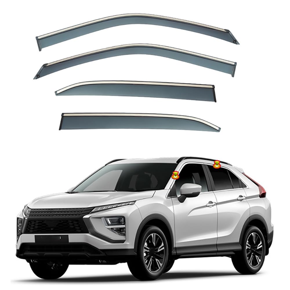 4 Stück Auto Fenster Visier Regenschutz Windabweiser für Mitsubishi Eclipse Cross 2018 2019 2020-2023, Regen Windabweiser Protection Exterieur Zubehör von ZHMWT