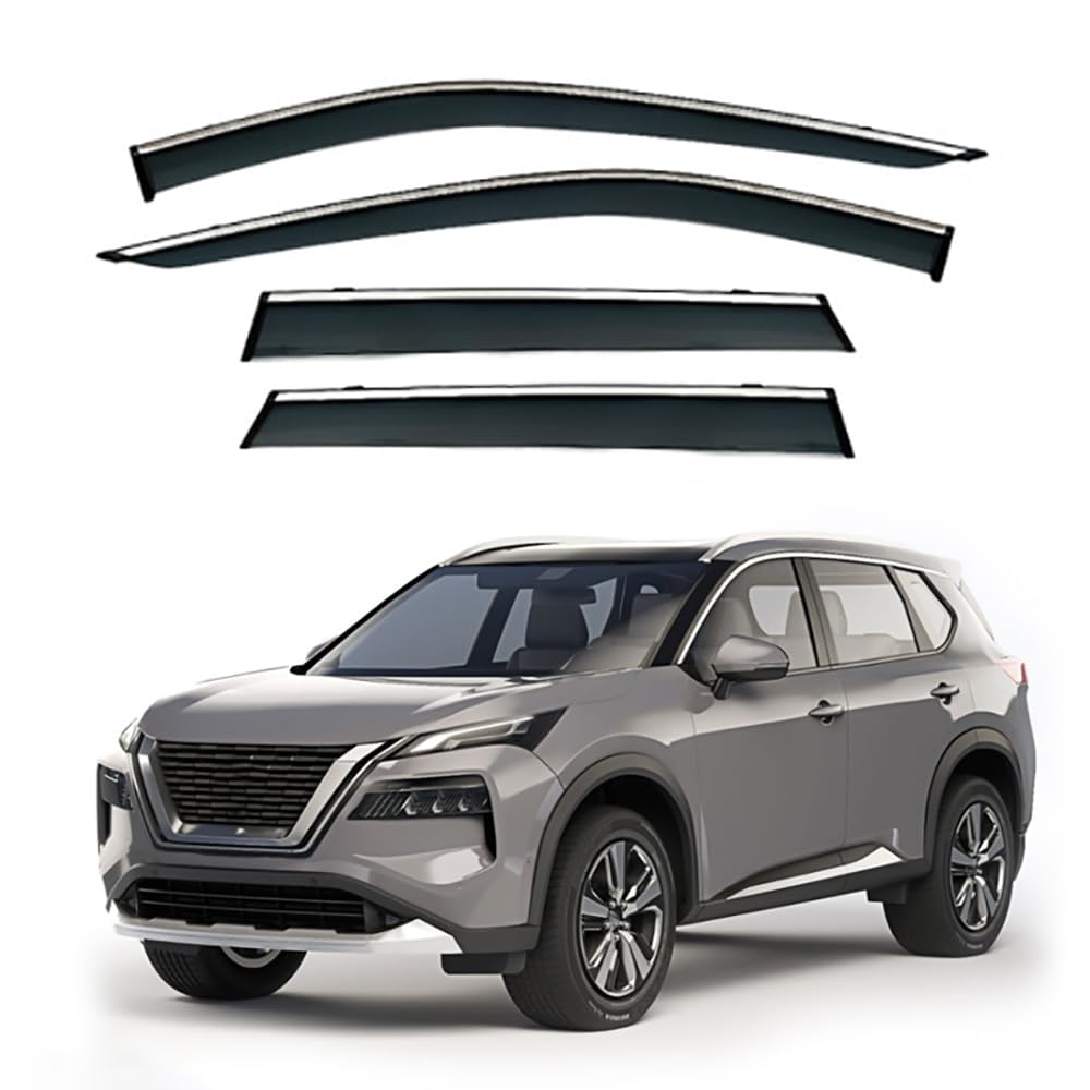 4 Stück Auto Fenster Visier Regenschutz Windabweiser für Nissan X-Trail T33 2022 2023 2024, Regen Windabweiser Protection Exterieur Zubehör von ZHMWT