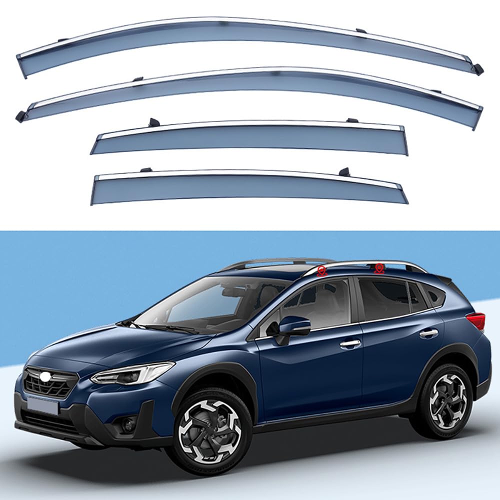 4 Stück Auto Fenster Visier Regenschutz Windabweiser für Subaru XV 2018 2019 2020 2021 2022 2023, Regen Windabweiser Protection Exterieur Zubehör von ZHMWT