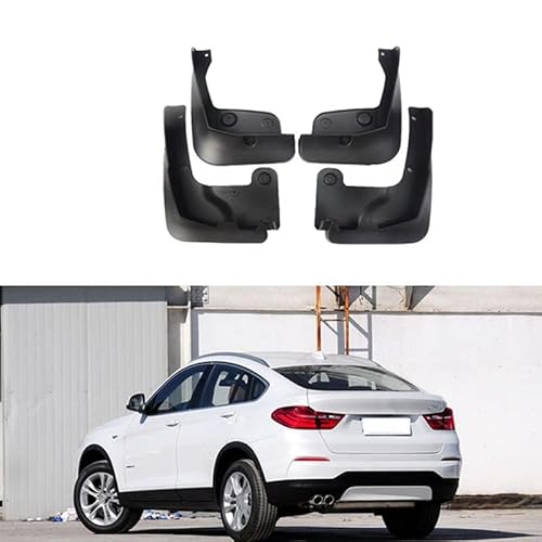 4 Stücke Auto Schmutzfänger Spritzschutz für BMW X4 F26 G02 2014-2022, Auto Spritzschutz Kotflügel Vorne und Hinten, Auto Rad Schutz Schlamm Fender,A/2014-2018 von ZHOUFUDA