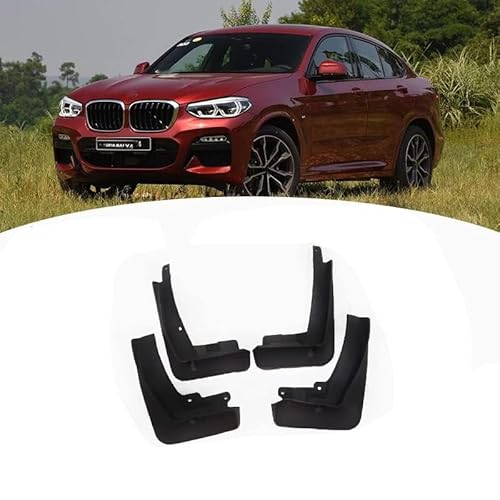 4 Stücke Auto Schmutzfänger Spritzschutz für BMW X4 F26 G02 2014-2022, Auto Spritzschutz Kotflügel Vorne und Hinten, Auto Rad Schutz Schlamm Fender,A/2019-2022 von ZHOUFUDA