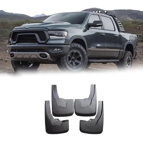 4 Stücke Auto Schmutzfänger Spritzschutz für Dodge RAM Pickup 1500 2500 3500 2009-2023, Auto Spritzschutz Kotflügel Vorne und Hinten, Auto Rad Schutz Schlamm Fender,A/A/2019-2023 von ZHOUFUDA